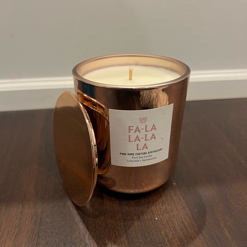 Fa-La-La-La Copper Candle